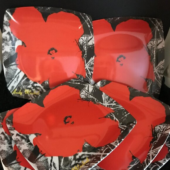Andy Warhol- "Flowers" Art Plates - Melamine - Set of 10 - Wall Art/Everyday Use - Picture 15 of 15